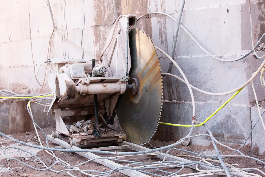 Sciage de béton réalisé par LES3