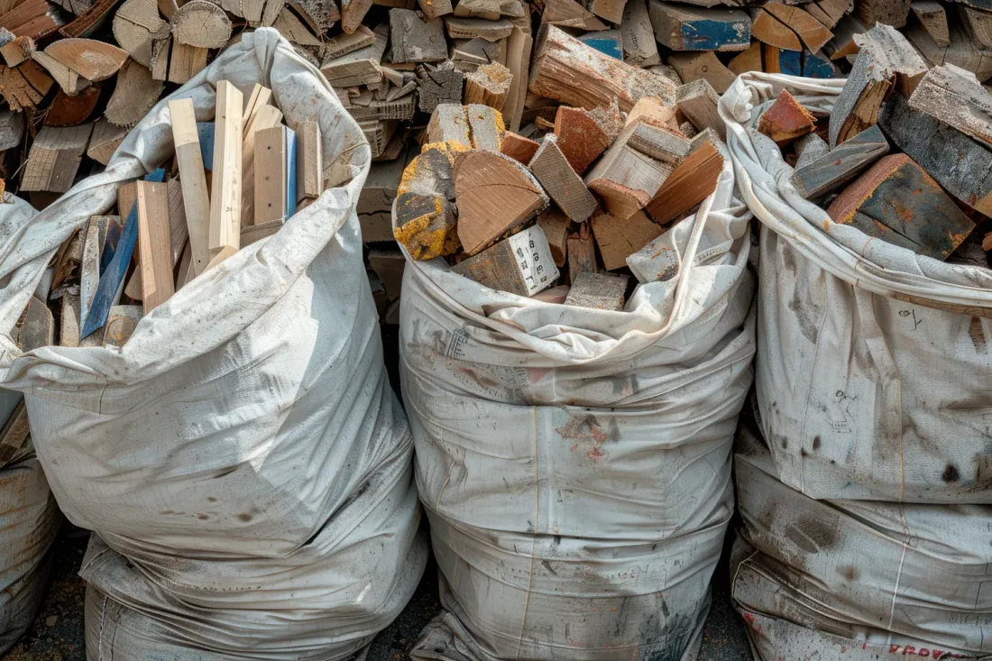 Déchets de chantier triés à la source par LES3